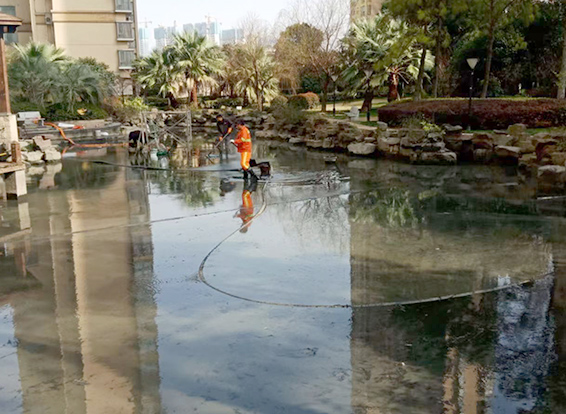 民和景观池淤泥清理